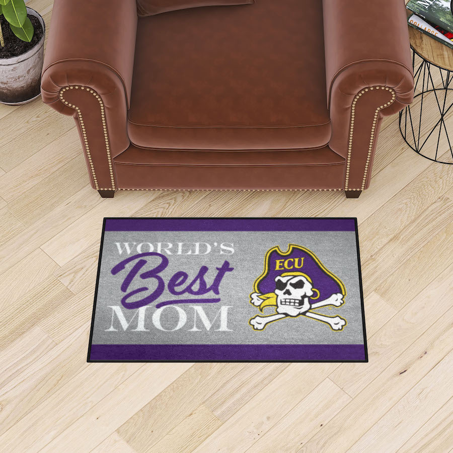 East Carolina Pirates 20 x 30 WORLDS BEST MOM Floor Mat