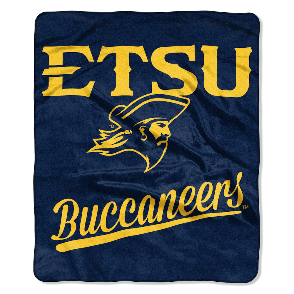 East Tennessee State Buccaneers Plush Fleece Raschel Blanket 50 x 60