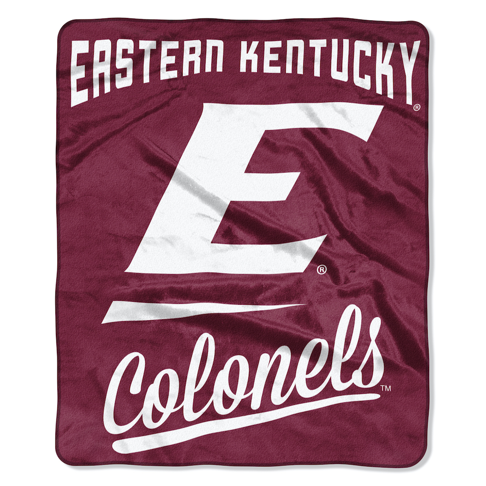 Eastern Kentucky Colonels Plush Fleece Raschel Blanket 50 x 60