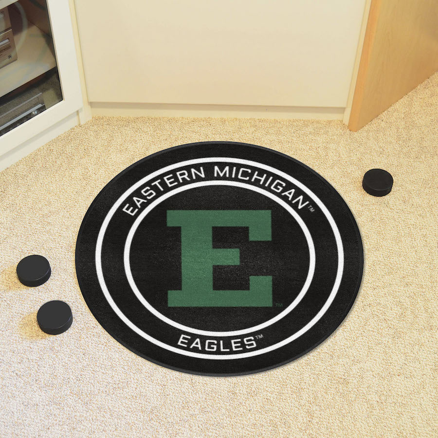 Eastern Michigan Eagles Round Hockey Puck Mat