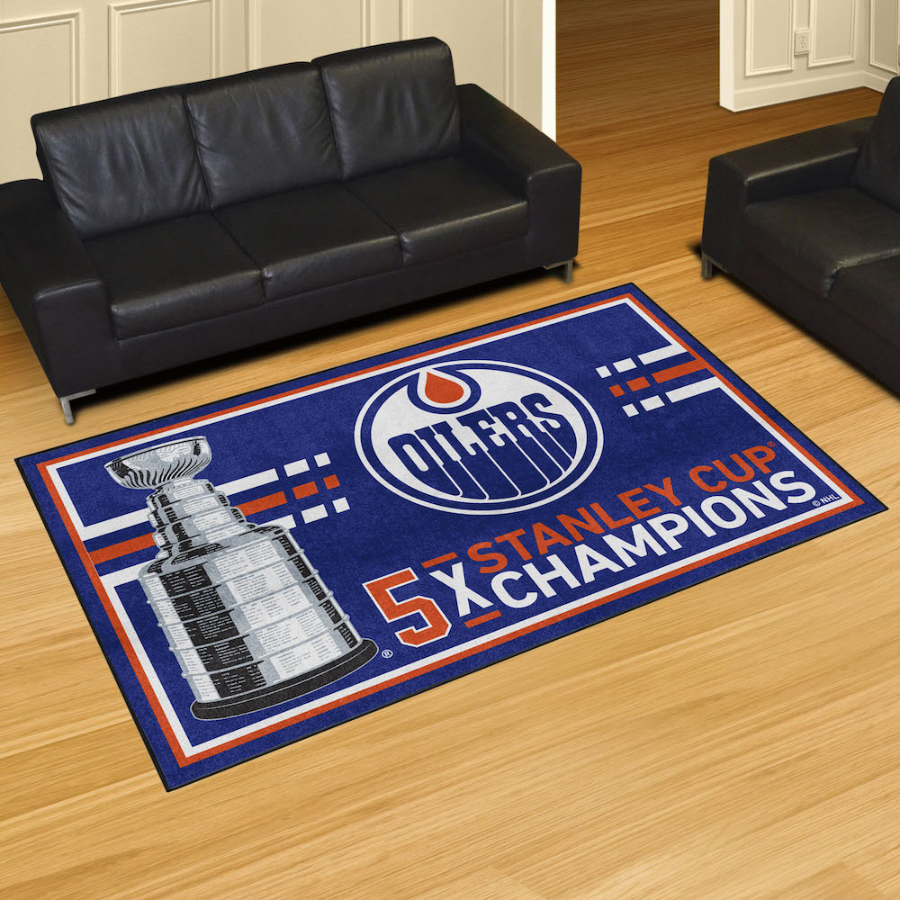 Edmonton Oilers 5 x 8 DYNASTY Area Rug