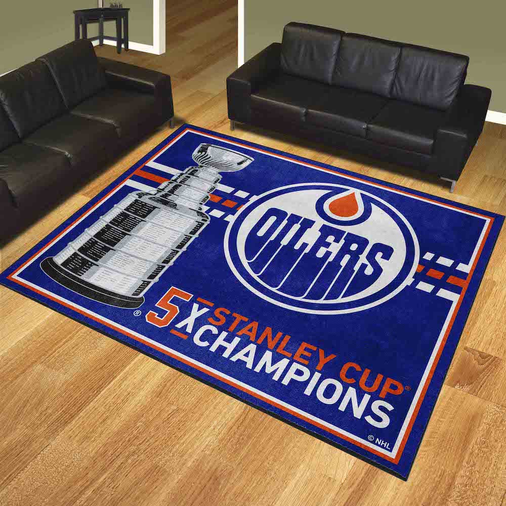 Edmonton Oilers 8 x 10 DYNASTY Area Rug