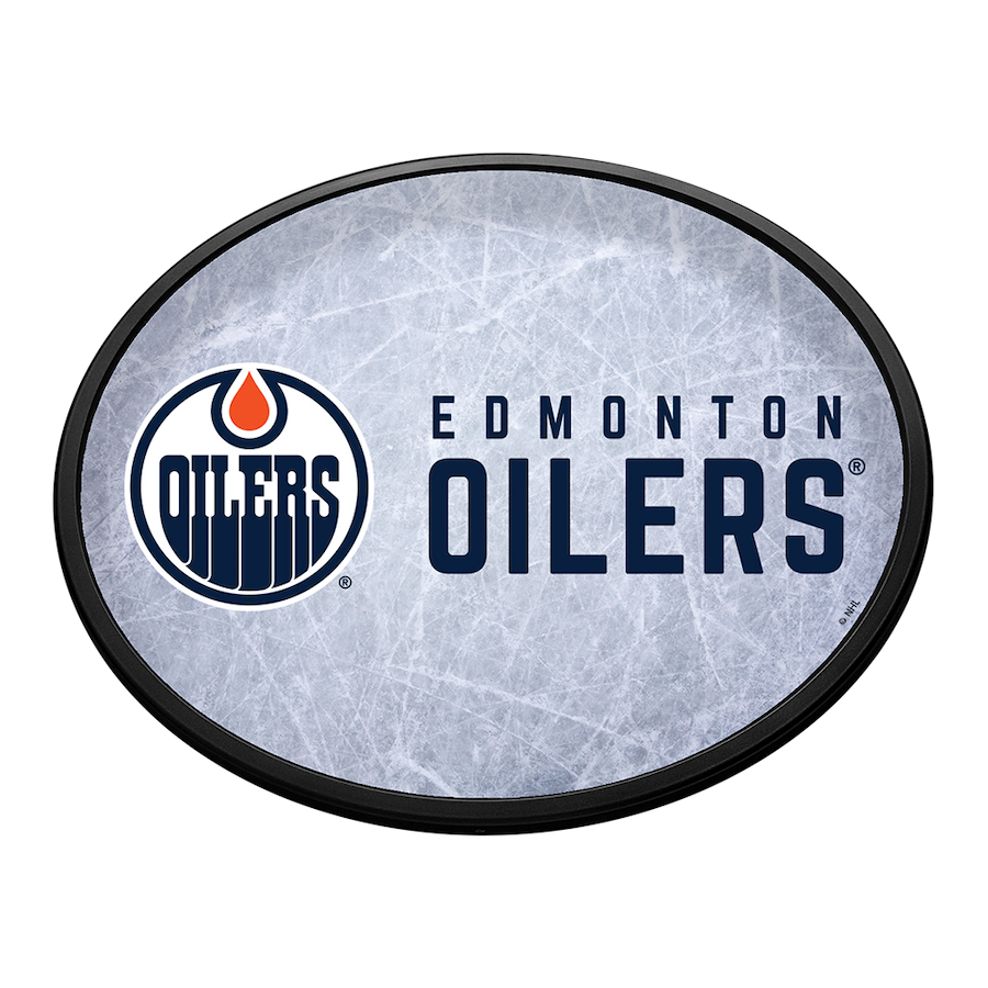 Edmonton Oilers Slimline Oval LED Wall Sign ~ ICE RINK