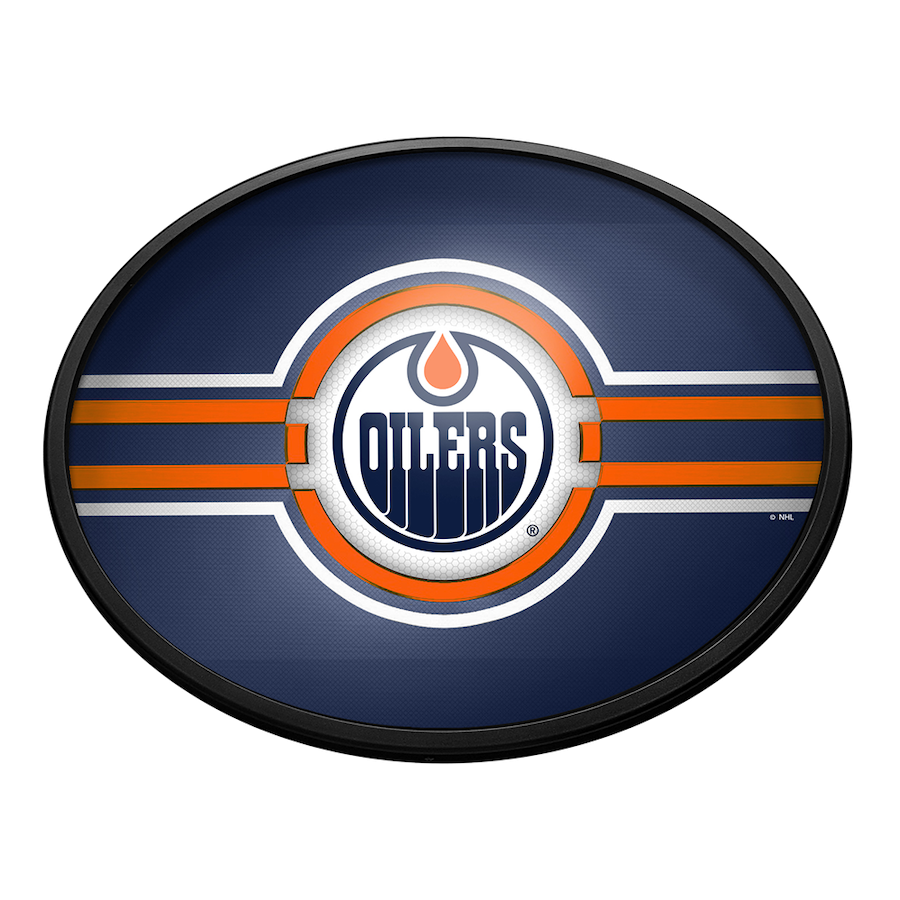 Edmonton Oilers Slimline LED Wall Sign ~ OVAL