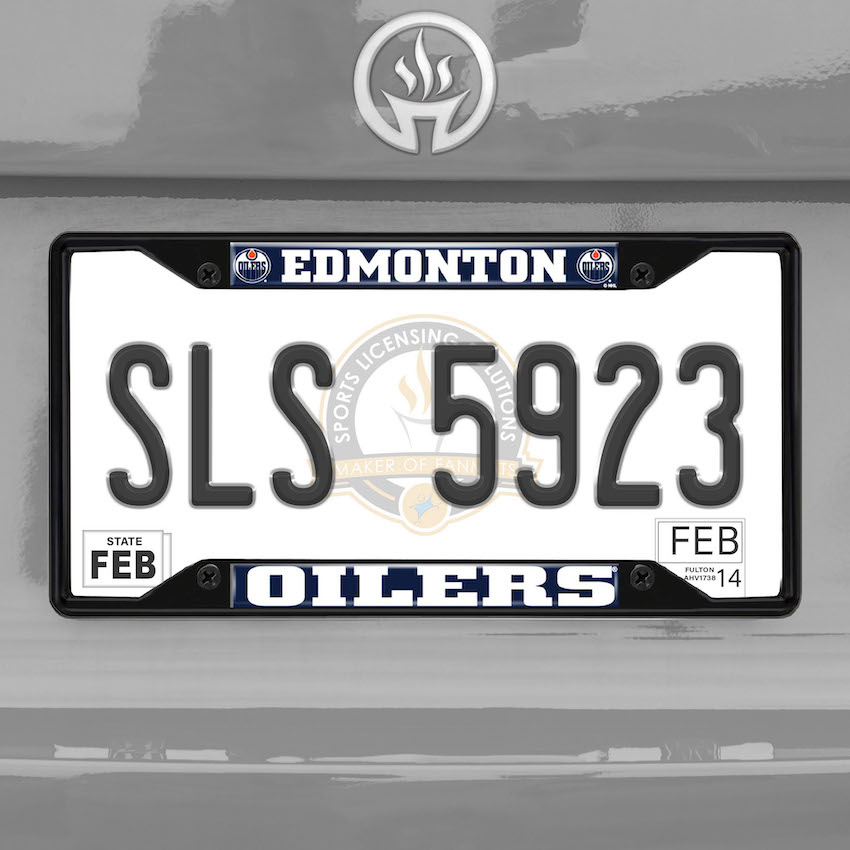 Edmonton Oilers Black License Plate Frame