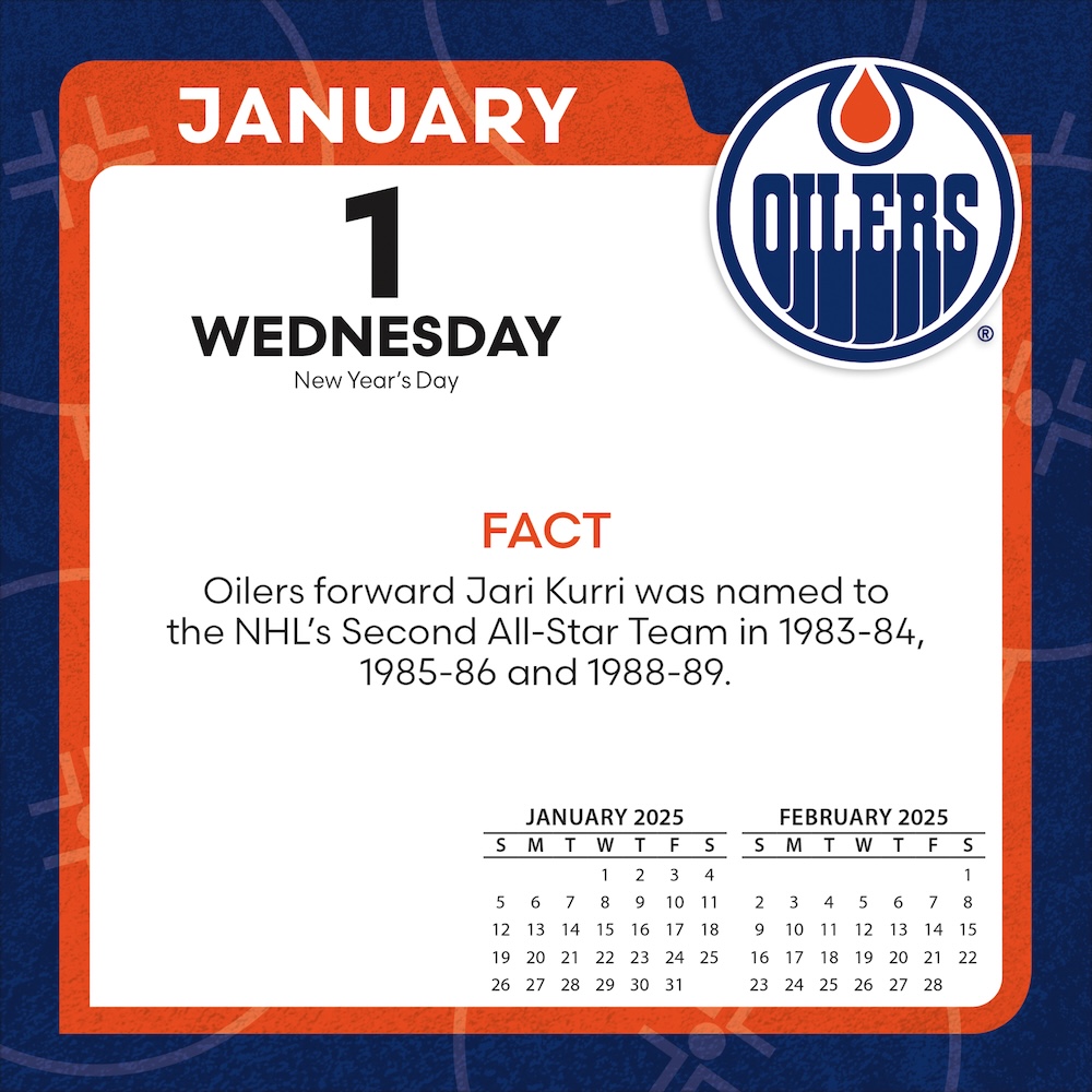 Edmonton Oilers 2025 NHL Page-A-Day Box Calendar