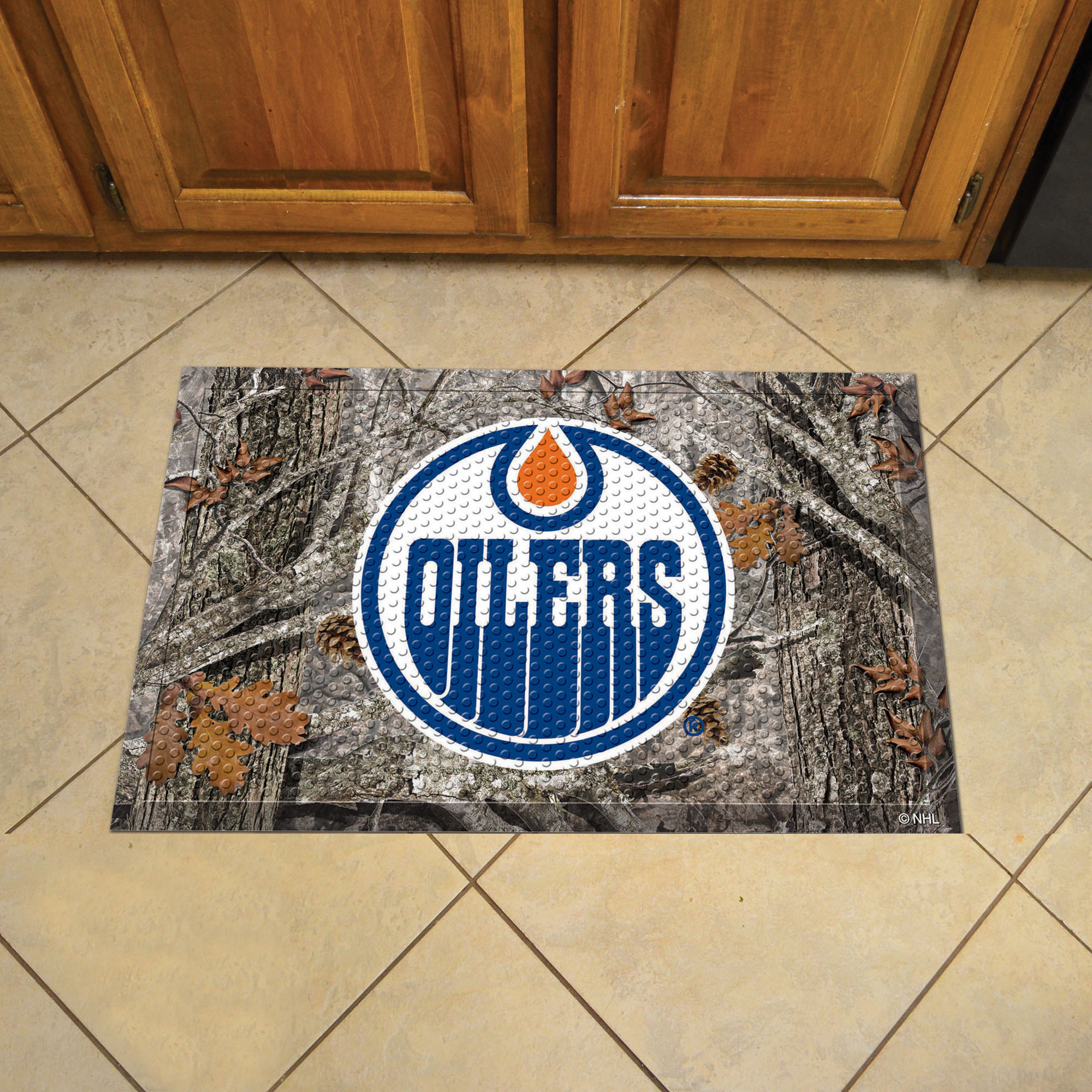 Edmonton Oilers Camo Style SCRAPER Door Mat