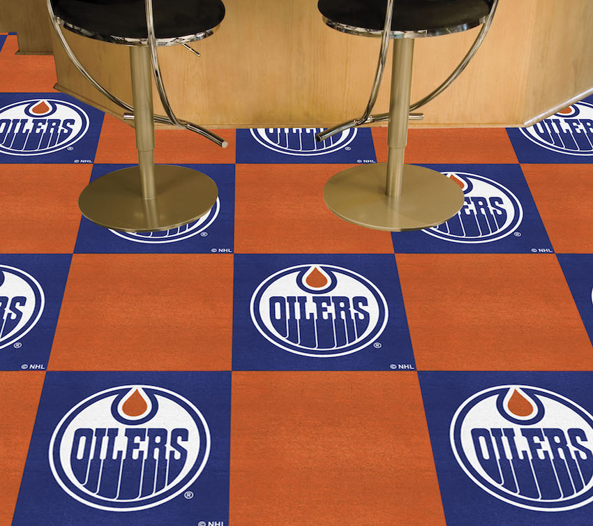 Edmonton Oilers Carpet Tiles 18x18 in.
