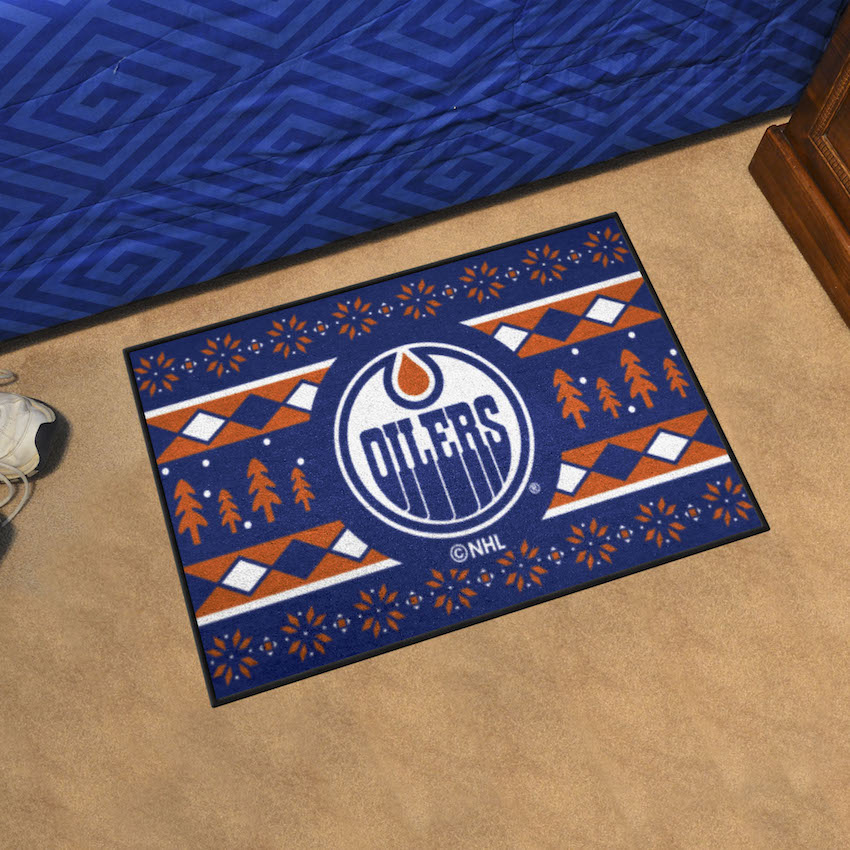 Edmonton Oilers HOLIDAY SWEATER 20 x 30 STARTER Floor Mat