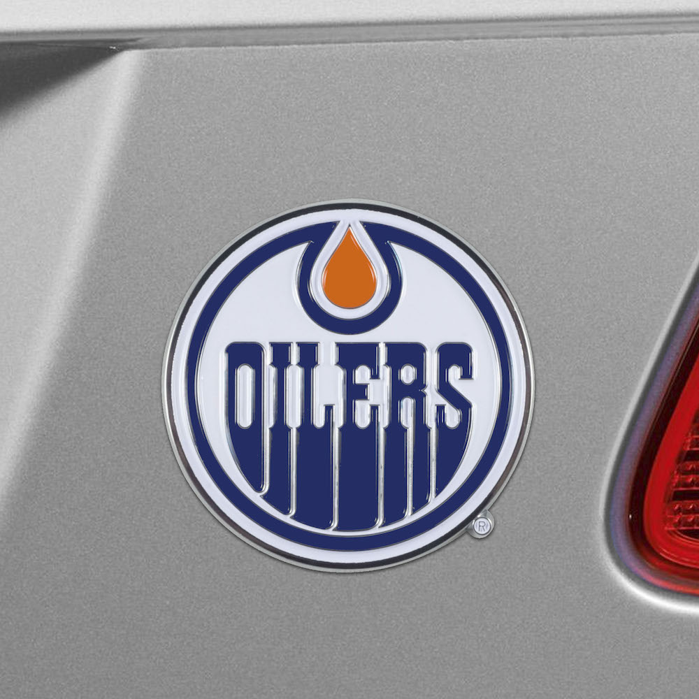 Edmonton Oilers Color Metal Auto Emblem