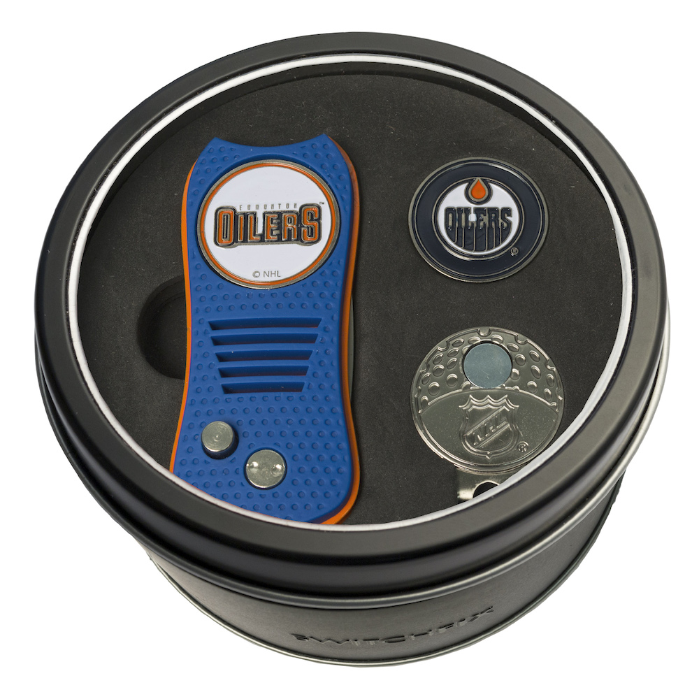 Edmonton Oilers Switchblade Divot Tool Cap Clip and Ball Marker Gift Pack