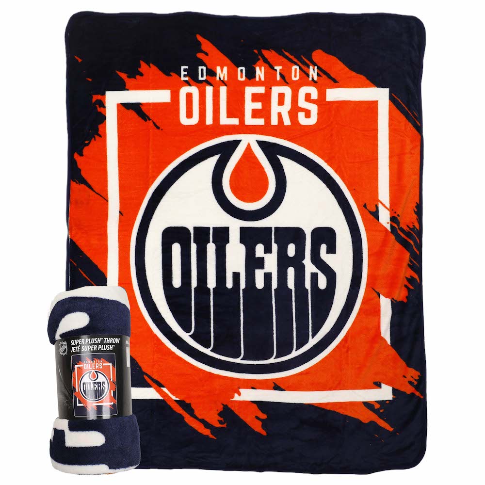 Edmonton Oilers Micro Raschel 50 x 60 Team Blanket