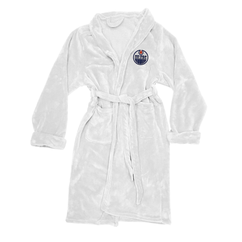 Edmonton Oilers Mens Silk Touch Bath Robe (L/XL)