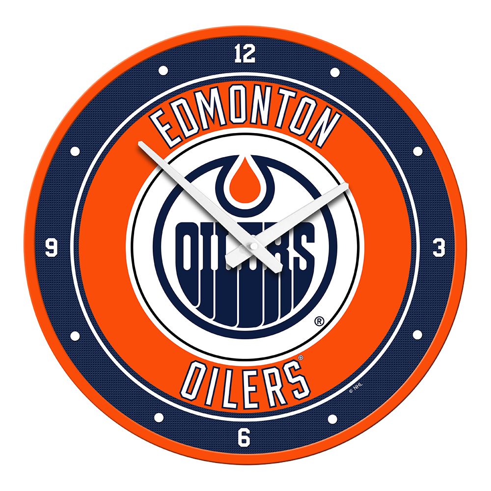 Edmonton Oilers Modern Disc Wall Clock