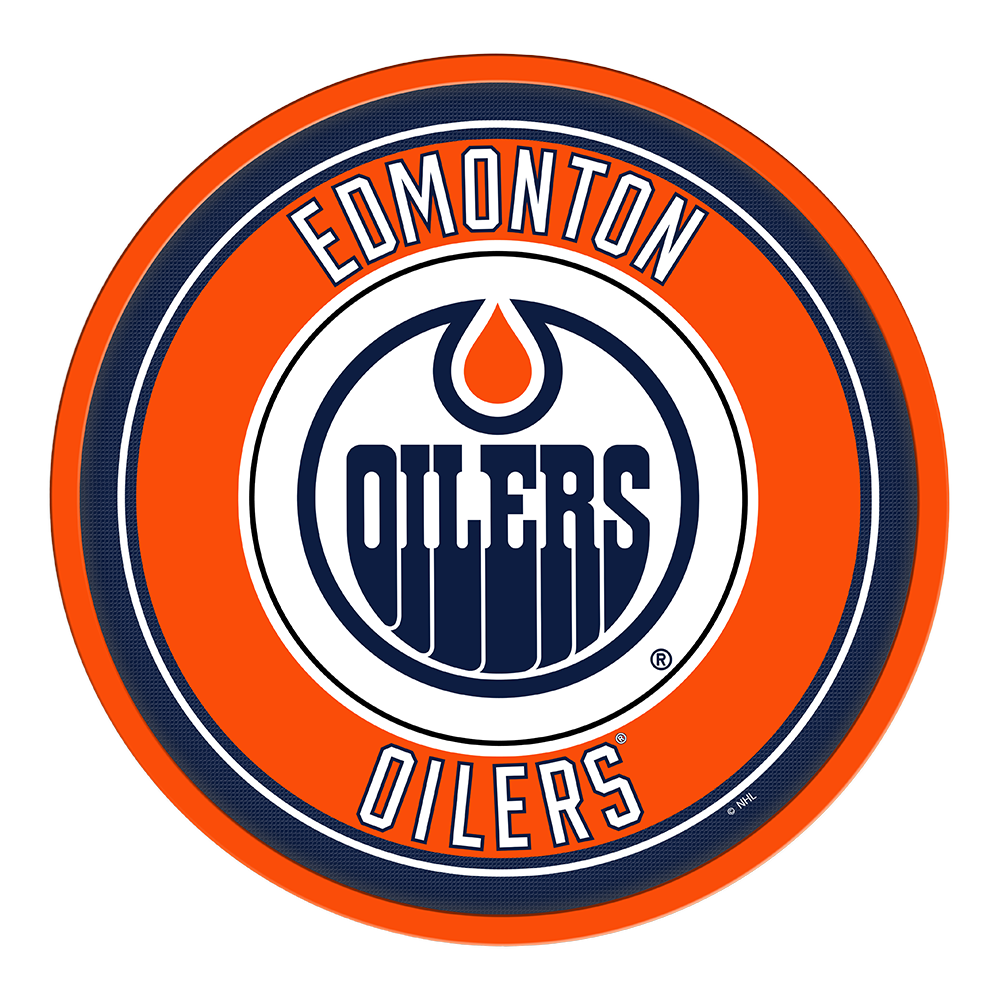 Edmonton Oilers Modern Disc Wall Sign