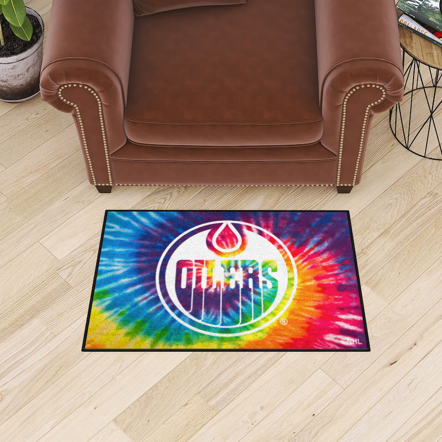 Edmonton Oilers TIE-DIE 20 x 30 Starter Floor Mat