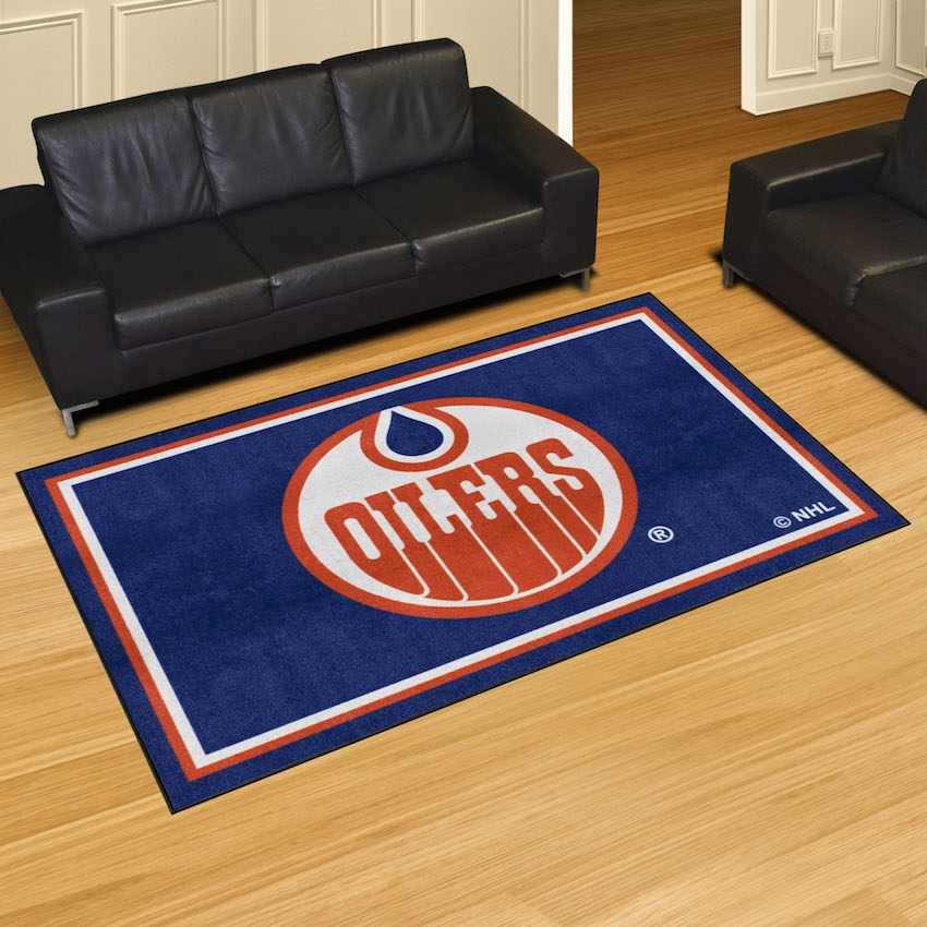 Edmonton Oilers Vintage 5x8 Area Rug - Throwback Logo