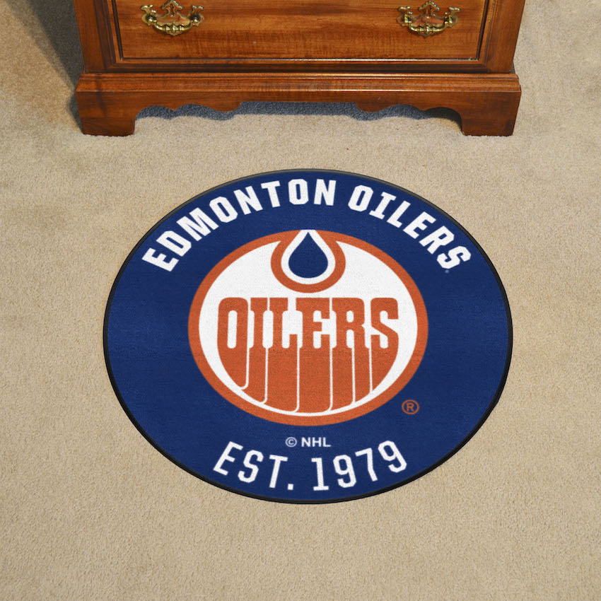 Edmonton Oilers Vintage Roundel Mat - Throwback Logo