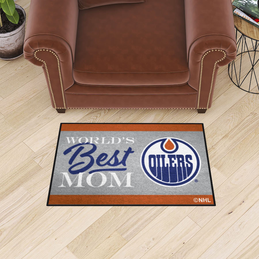 Edmonton Oilers 20 x 30 WORLDS BEST MOM Floor Mat