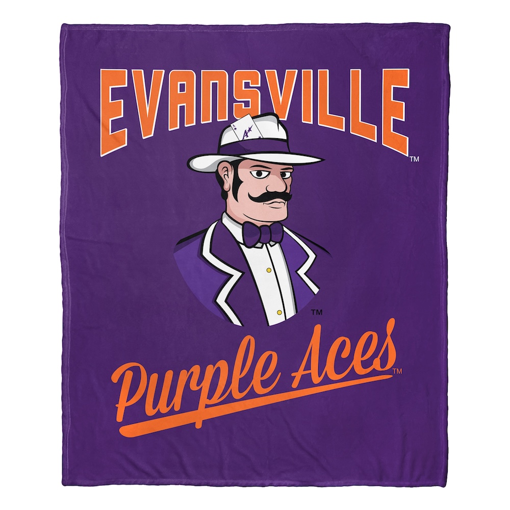 Evansville Purple Aces ALUMNI Silk Touch Throw Blanket 50 x 60 inch