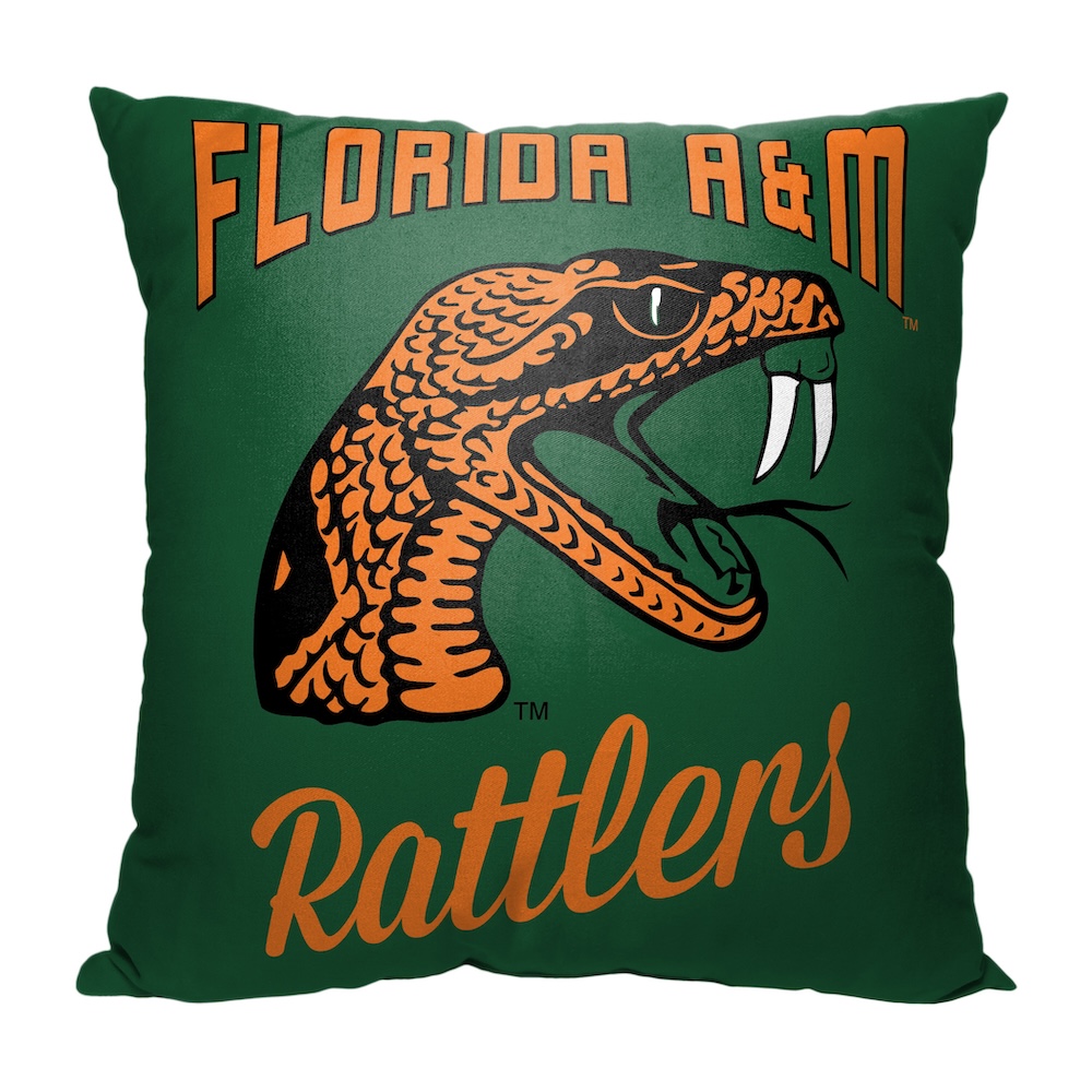 Florida A&M Rattlers ALUMNI Decorative Throw Pillow 18 x 18 inch