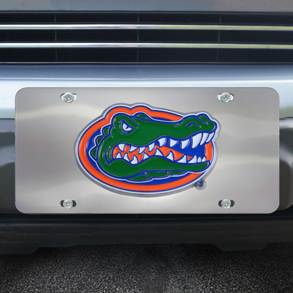 Florida Gators Stainless Steel Die-cast License Plate