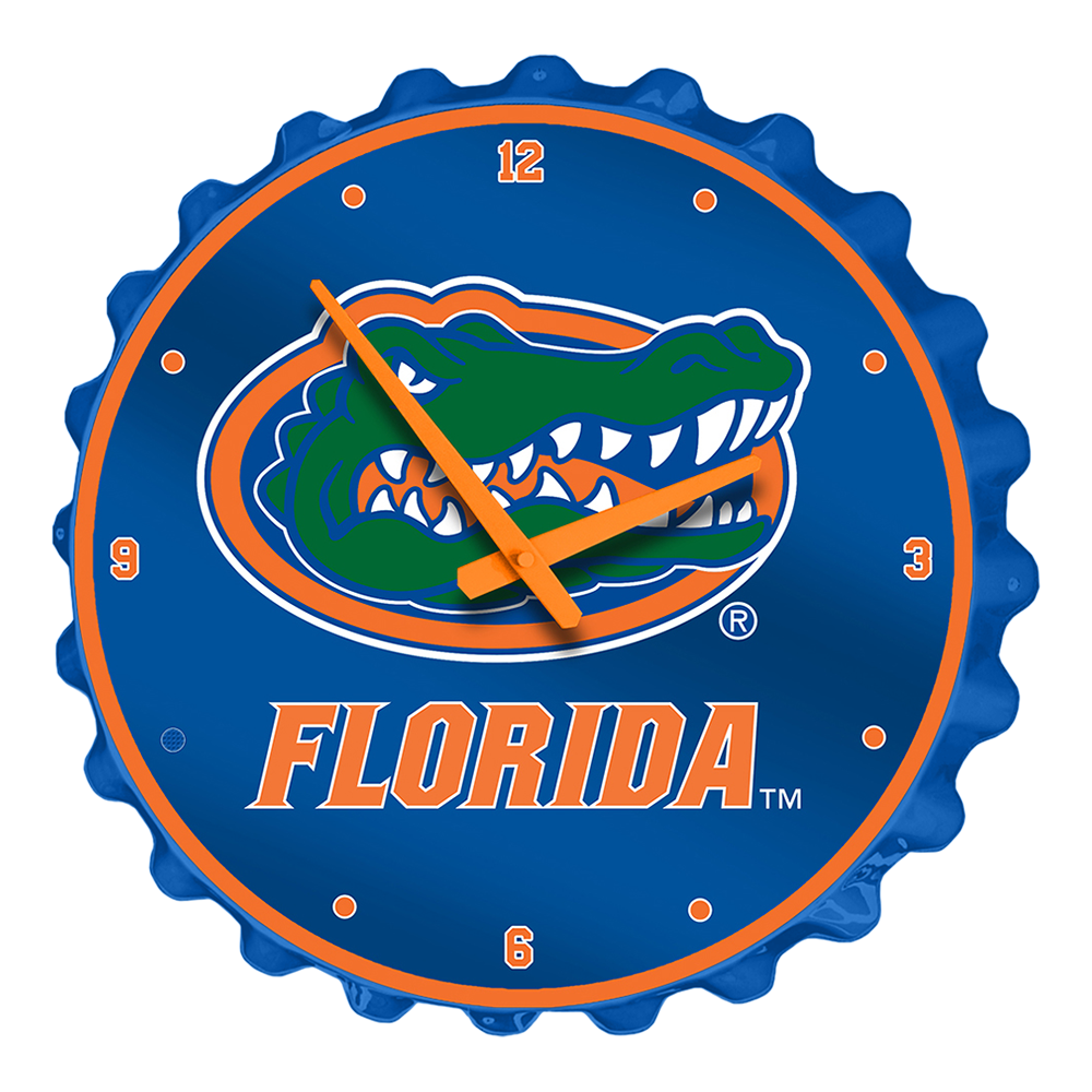 Florida Gators Bottle Cap Wall Clock