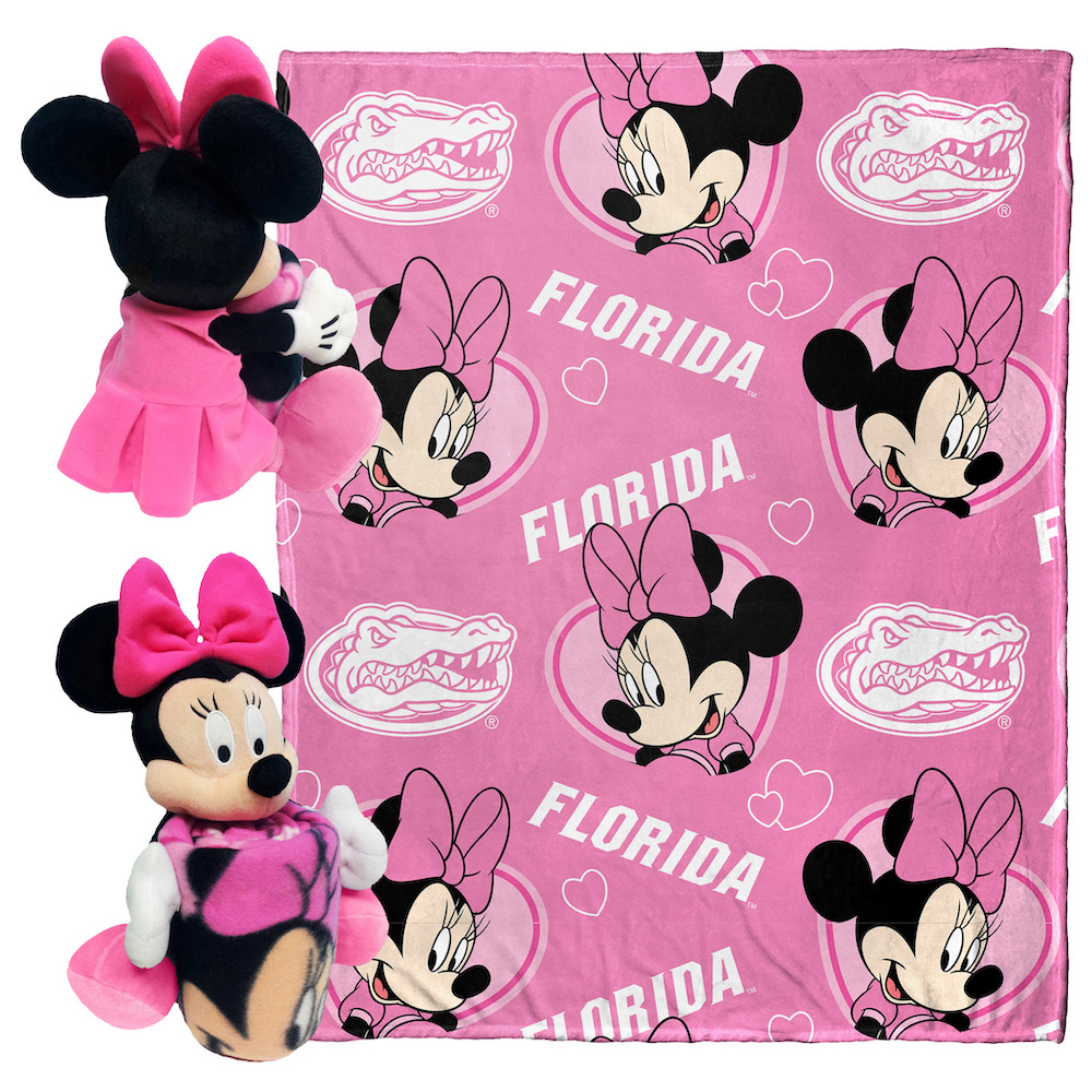 Florida Gators Disney Minnie Mouse Hugger and Silk Blanket Set