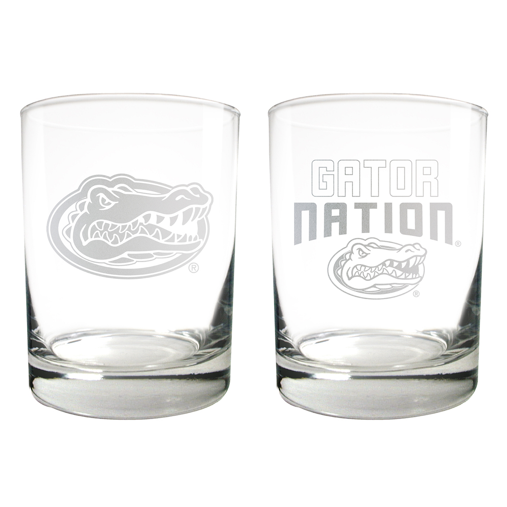 Florida Gators 2pc Rocks Glass Set