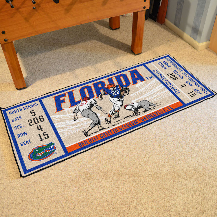 Florida Gators 30 x 72 Game Ticket Carpet Runner