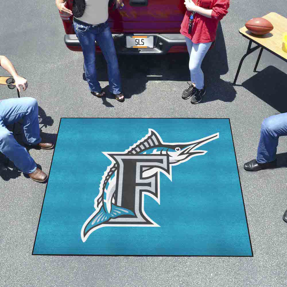 Florida Marlins MLBCC Vintage TAILGATER 60 x 72 Rug Throwback Logo