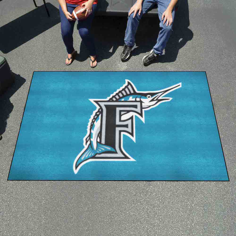 Florida Marlins MLBCC Vintage ULTI-MAT 60 x 96 Rug Throwback Logo