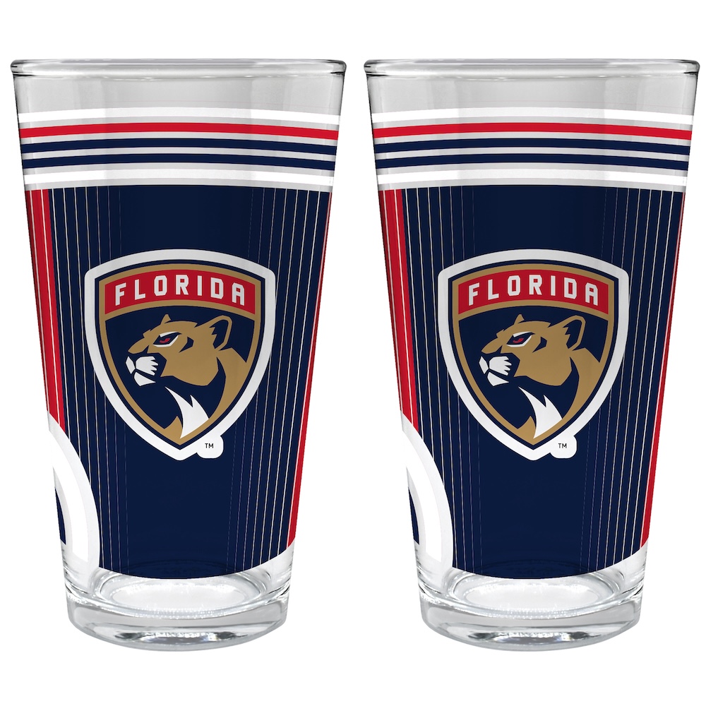 Florida Panthers COOL VIBES 2 pc Pint Glass Set