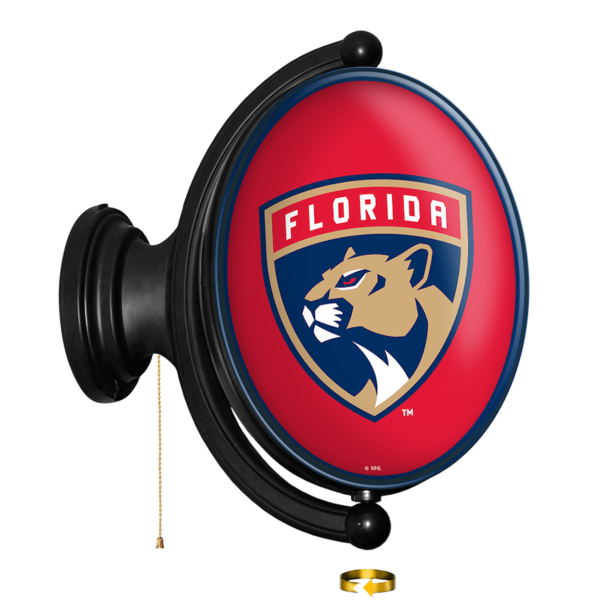 Florida Panthers LED Rotating Wall Sign ~ OVAL