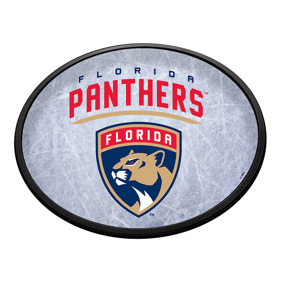 Florida Panthers Slimline Oval LED Wall Sign ~ ICE RINK