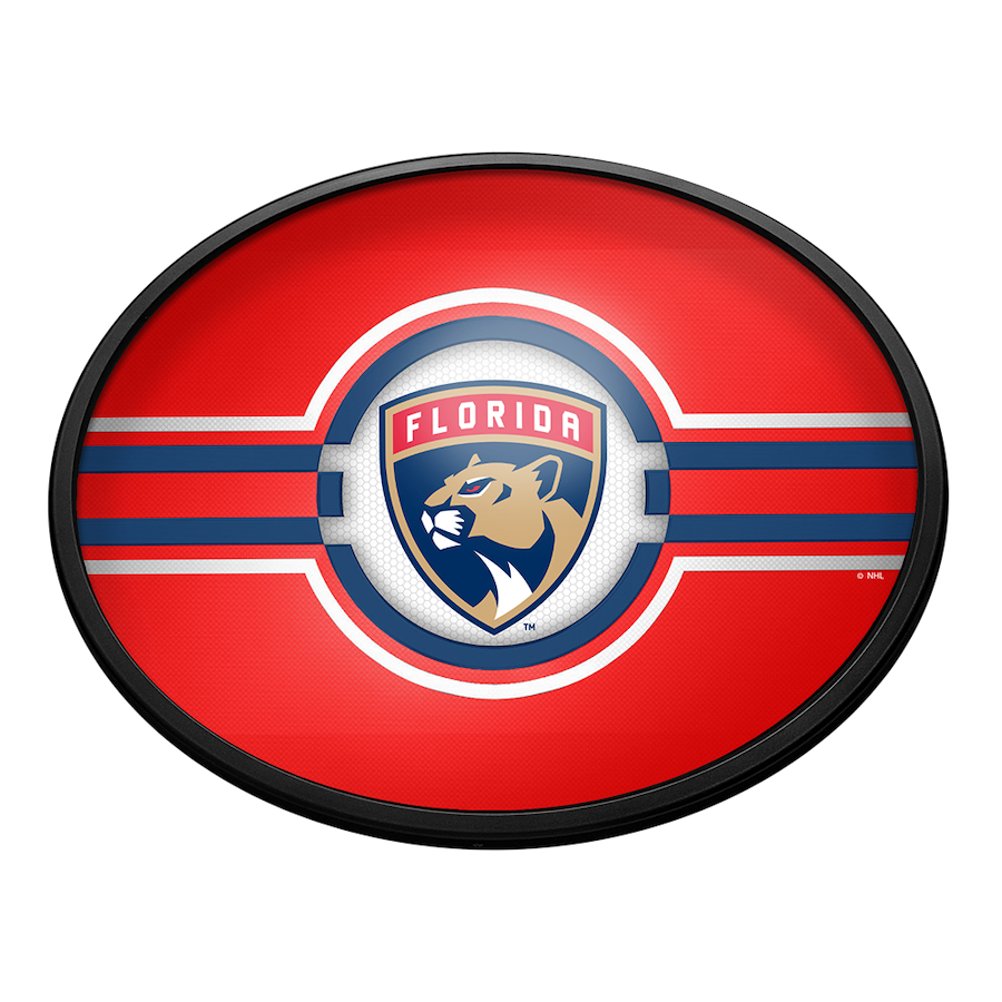 Florida Panthers Slimline LED Wall Sign ~ OVAL