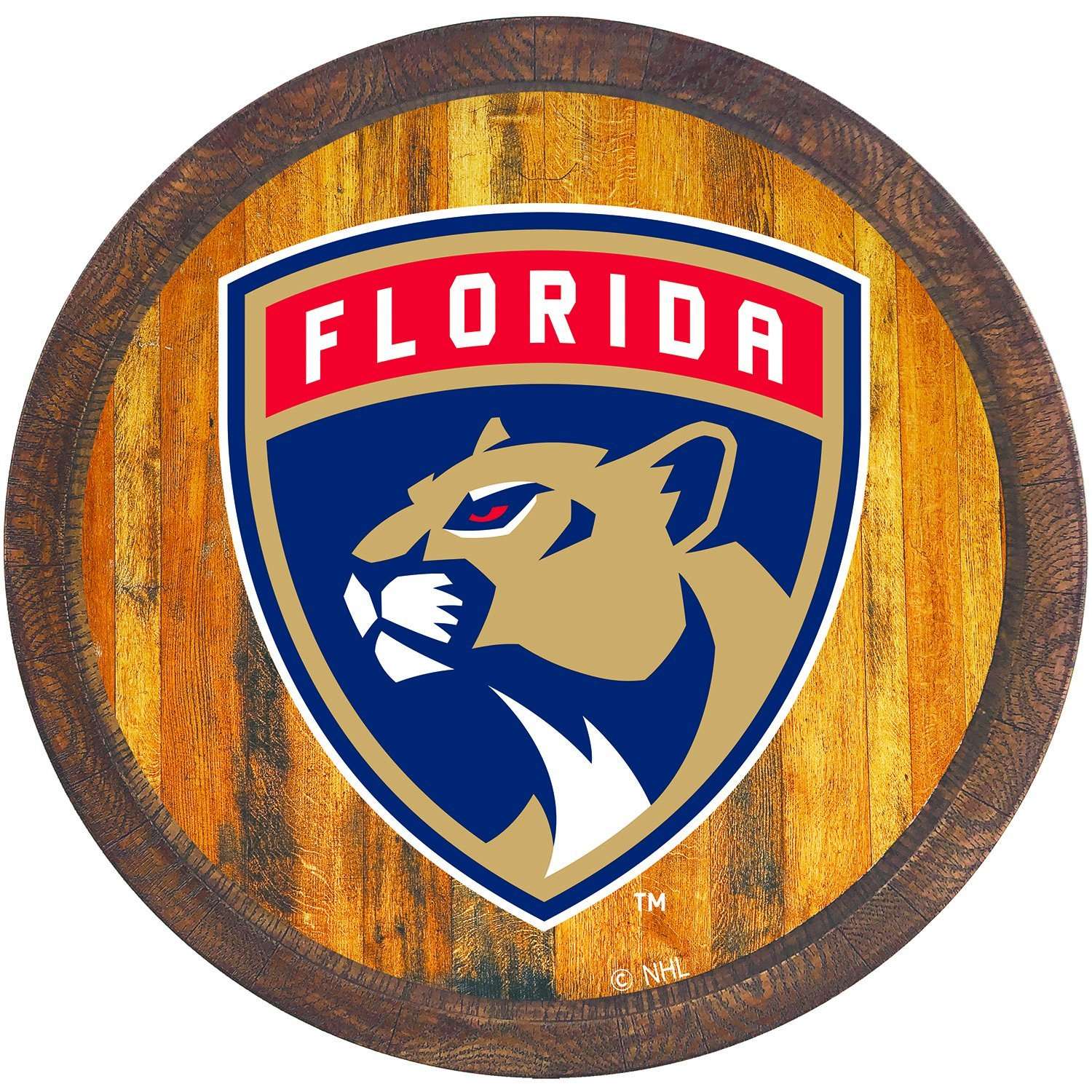 Florida Panthers FAUX Barrel Top Sign