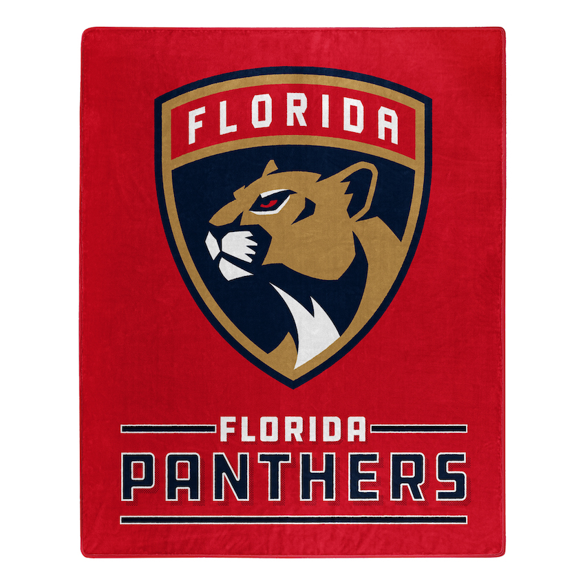 Florida Panthers Plush Fleece Raschel Blanket 50 x 60