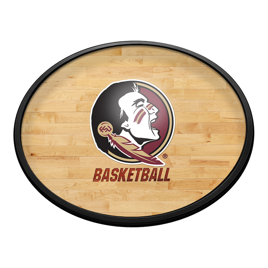 Florida State Seminoles HARDWOOD Slimline LED Wall Sign ~ OVAL