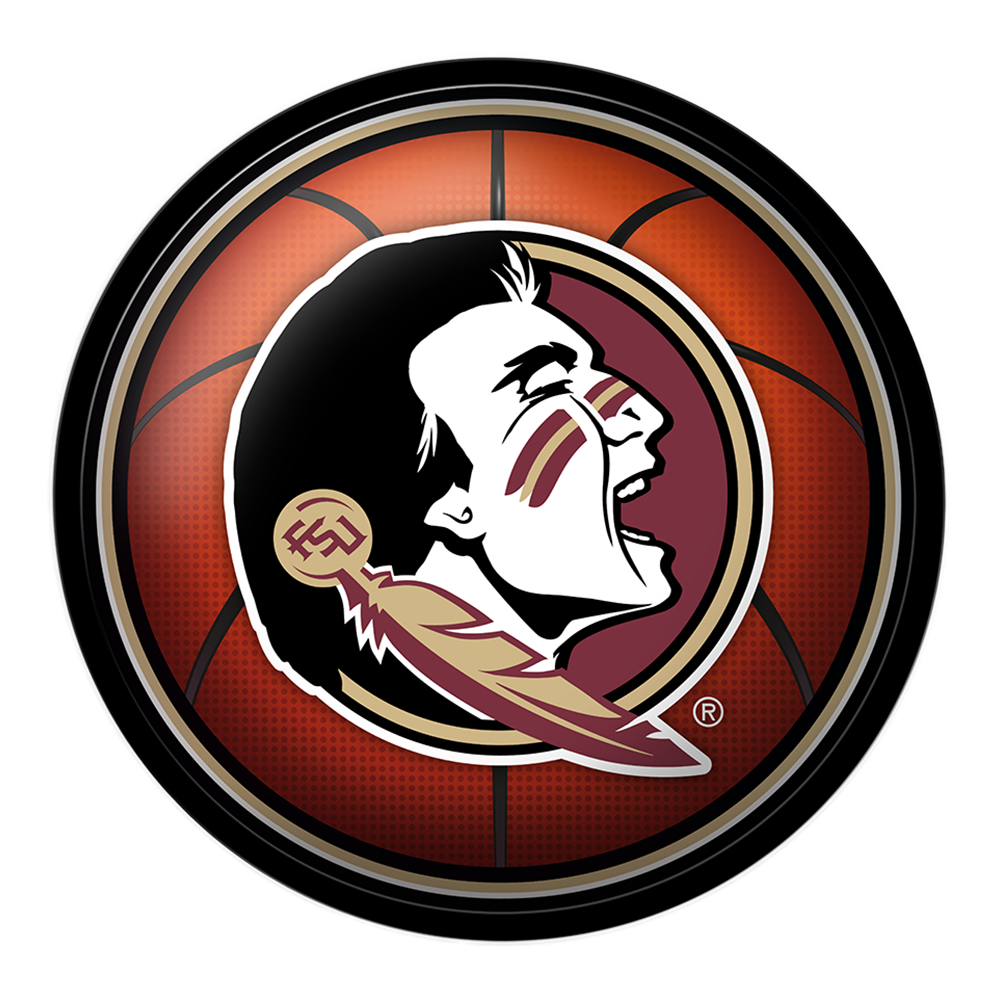 Florida State Seminoles Modern Disc BASKETBALL Wall Sign