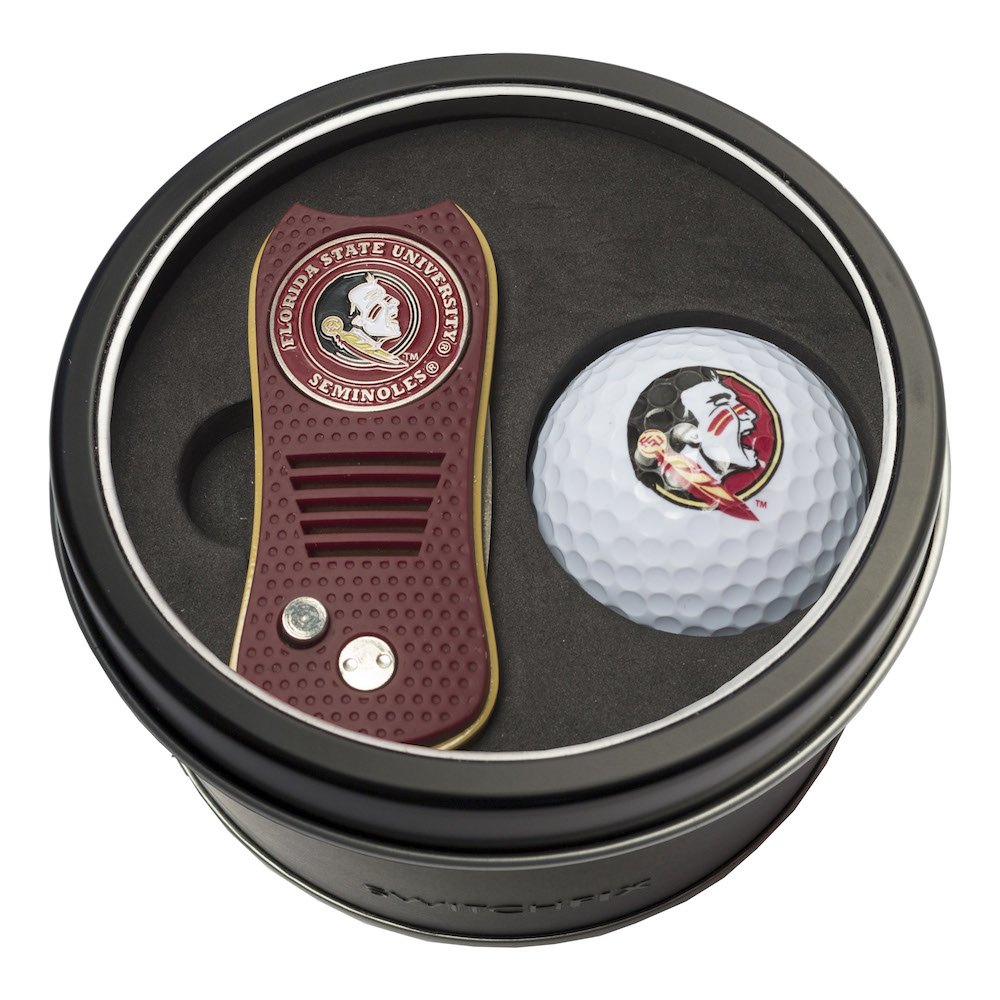 Florida State Seminoles Switchblade Divot Tool and Golf Ball Gift Pack