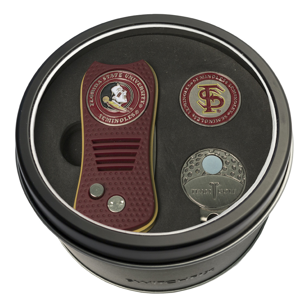Florida State Seminoles Switchblade Divot Tool Cap Clip and Ball Marker Gift Pack