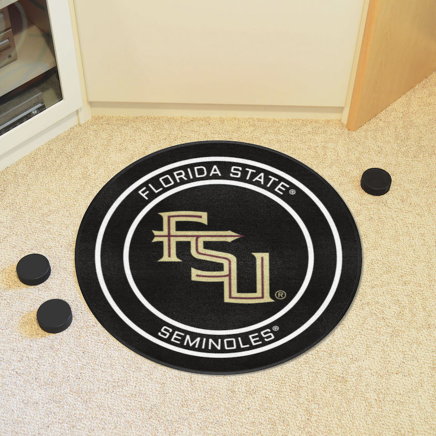 Florida State Seminoles Round Hockey Puck Mat