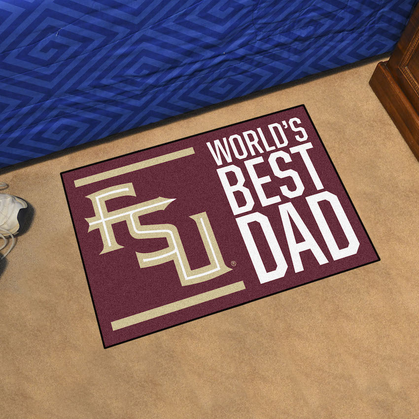 Florida State Seminoles 20 x 30 WORLDS BEST DAD Floor Mat