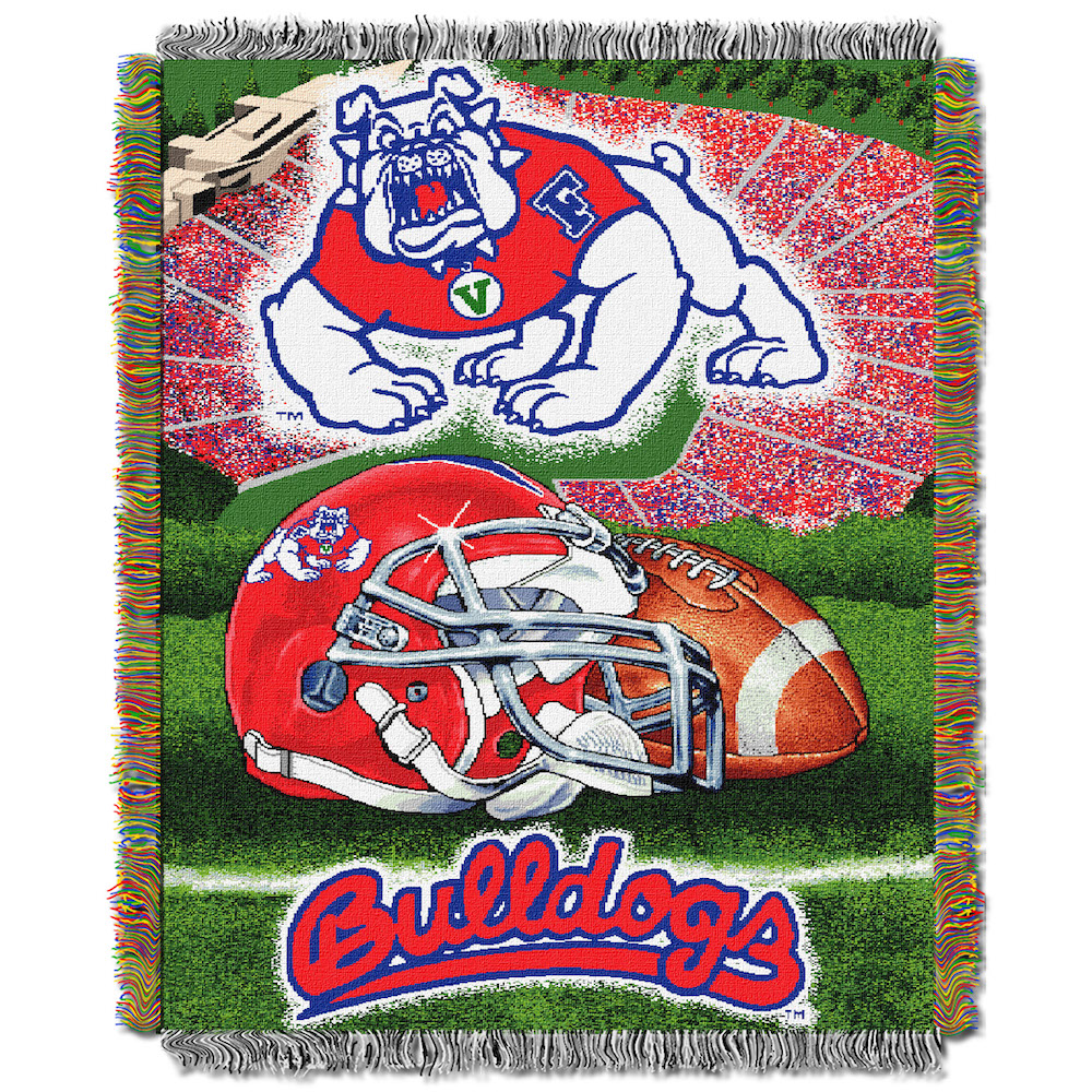 Fresno State Bulldogs Home Field Advantage Series Tapestry Blanket 48 x 60