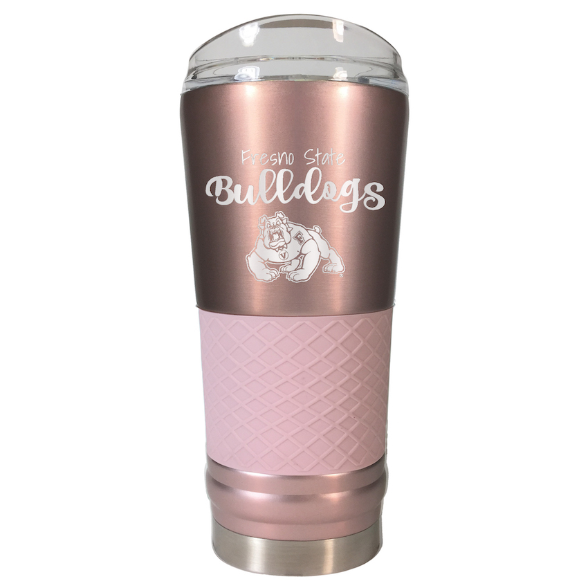 Fresno State Bulldogs 24 oz Rose Gold Draft Travel Tumbler