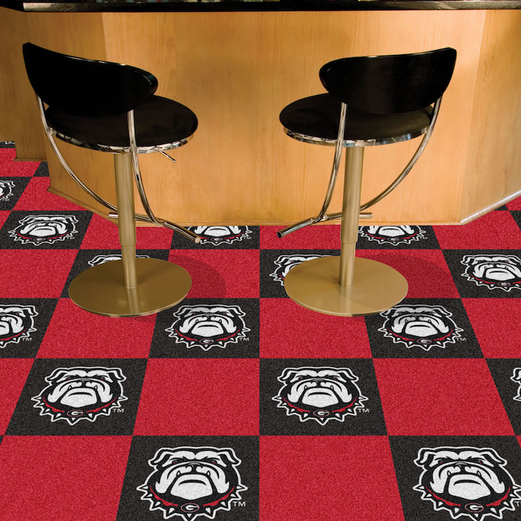 Georgia Bulldog UGA Carpet Tiles 18x18 in.