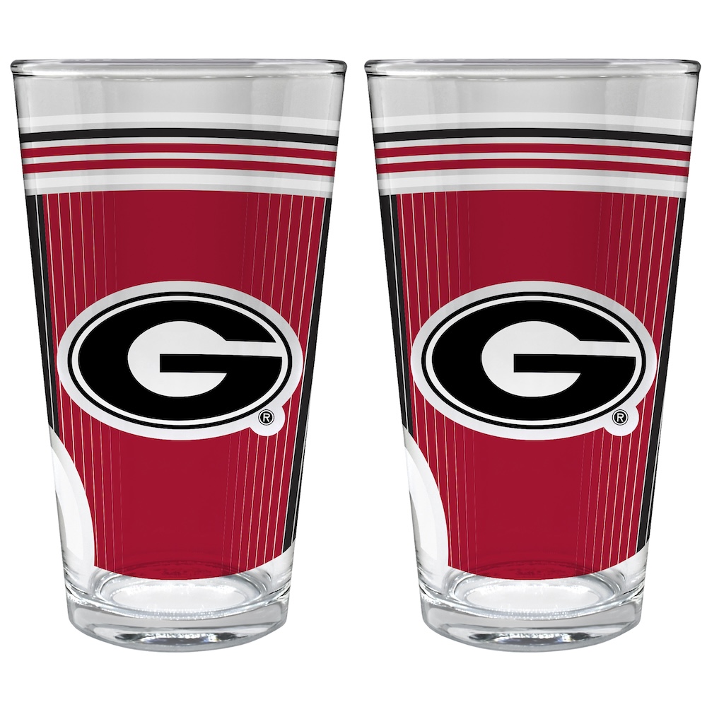 Georgia Bulldogs COOL VIBES 2 pc Pint Glass Set