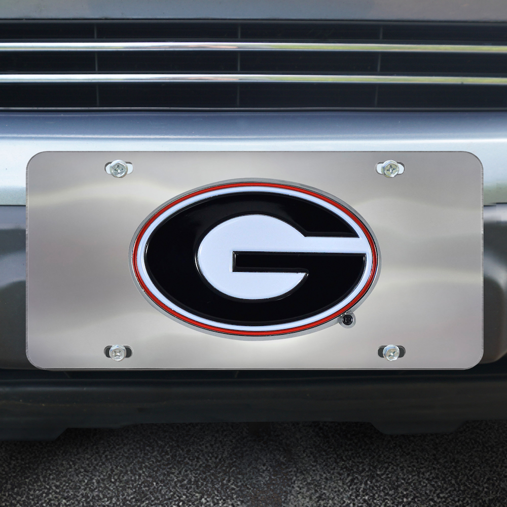 Georgia Bulldogs Stainless Steel Die-cast License Plate