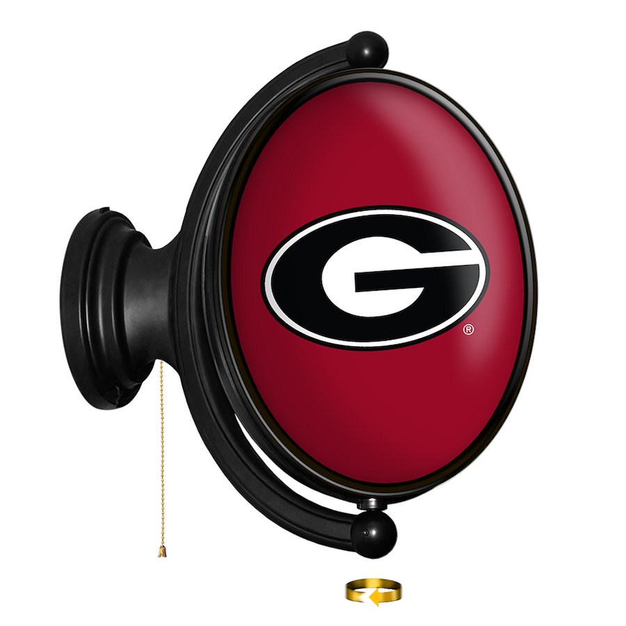 Georgia Bulldogs LED Rotating Wall Sign ~ OVAL